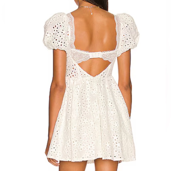 For Love And Lemons Becca Mini Dress in White - Picture 2 of 10